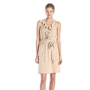 NWT Calvin Klein: Size 8 Beige Ruffle Dress